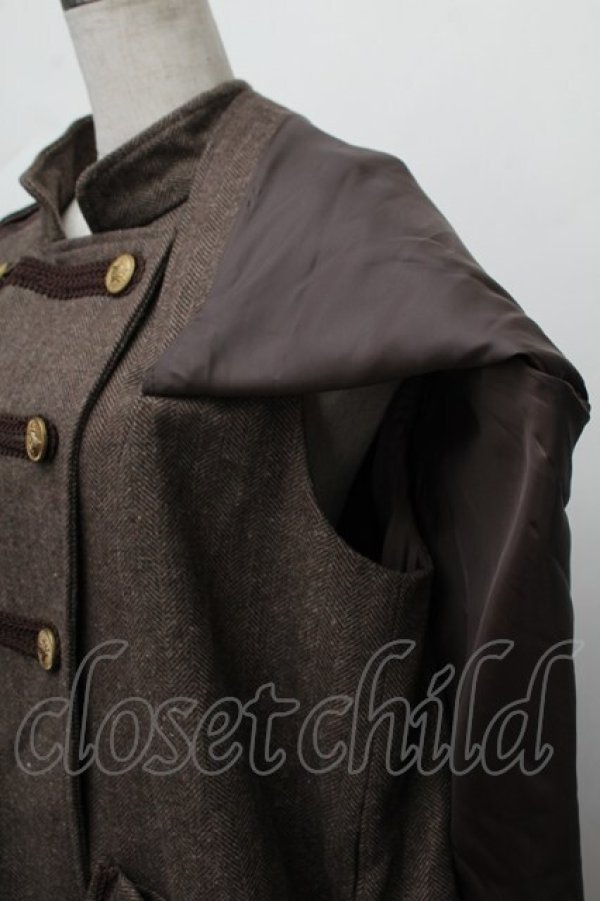 画像3: axes femme / ナポレオンマント風コート  ブラウン S-26-01-17-032-AX-CO-AS-ZS (3)