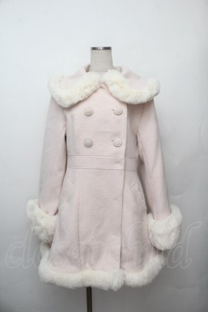 画像: LIZ LISA / ファーカラーコート  ピンク S-26-01-17-035-LO-CO-AS-ZS