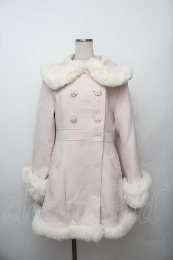 画像1: LIZ LISA / ファーカラーコート  ピンク S-26-01-17-035-LO-CO-AS-ZS (1)