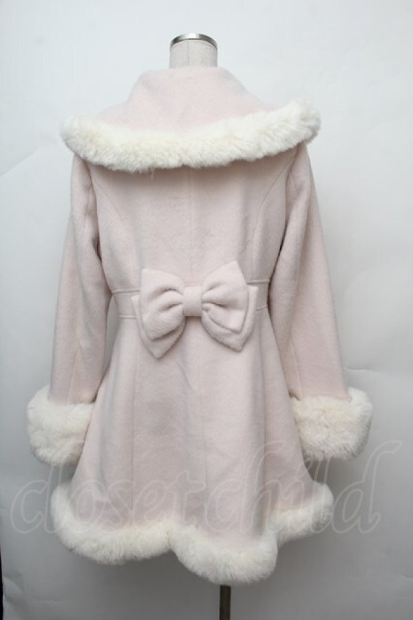 画像2: LIZ LISA / ファーカラーコート  ピンク S-26-01-17-035-LO-CO-AS-ZS (2)