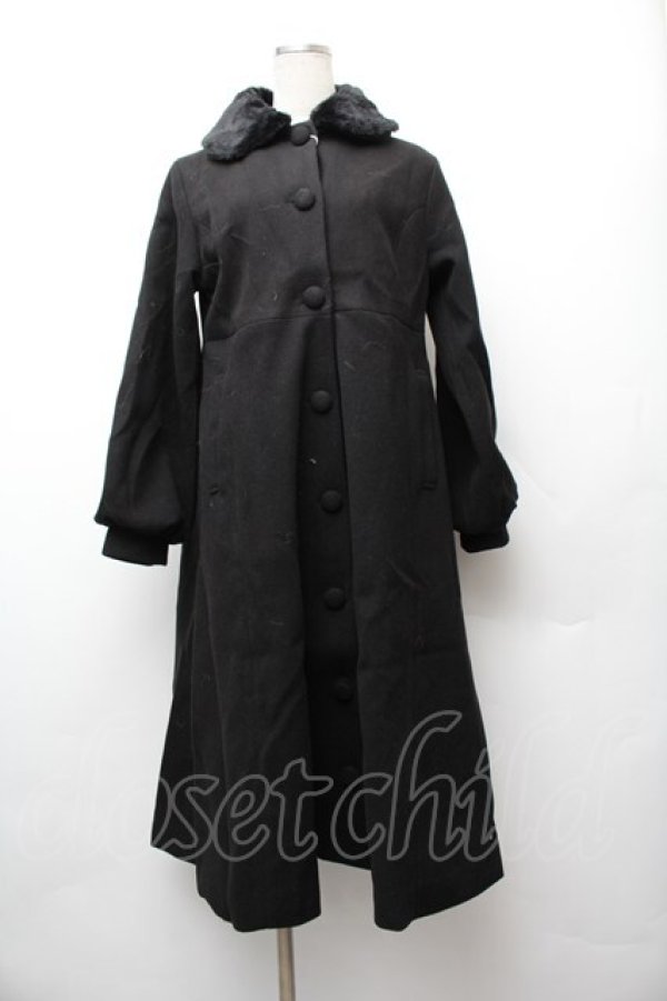 画像1: m petit by misako / AM*リボンコート  黒 S-26-01-17-036-LO-JA-HR-ZS (1)