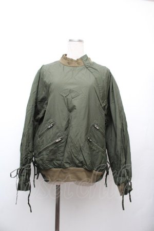 画像: merry jenny / ナイロンキルトプルオーバー  カーキ S-26-01-17-037-LO-TO-HR-ZS