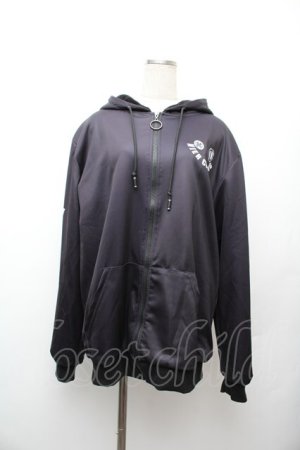 画像: NieR Clothing / 転写裏起毛パーカー  黒 S-26-01-17-039-PU-TO-HR-ZS