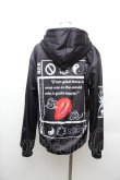 画像2: NieR Clothing / 転写裏起毛パーカー  黒 S-26-01-17-039-PU-TO-HR-ZS (2)