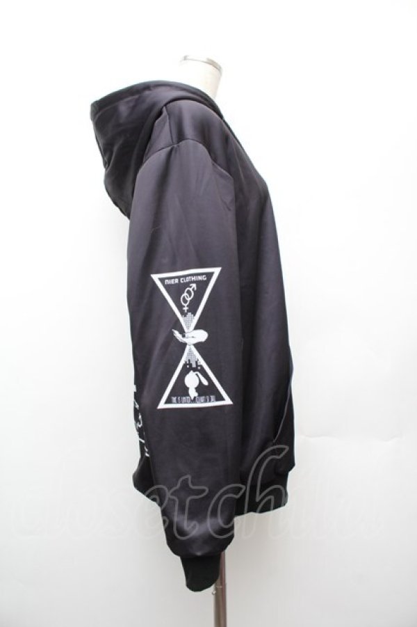 画像3: NieR Clothing / 転写裏起毛パーカー  黒 S-26-01-17-039-PU-TO-HR-ZS (3)