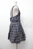 画像2: axes femme / チェック柄ジャンドレ  紺 S-26-01-17-047-AX-OP-HR-ZS (2)