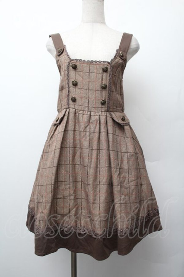 画像1: axes femme / ラメチェックチュニック  ブラウン S-26-01-17-049-AX-TO-HR-ZS (1)