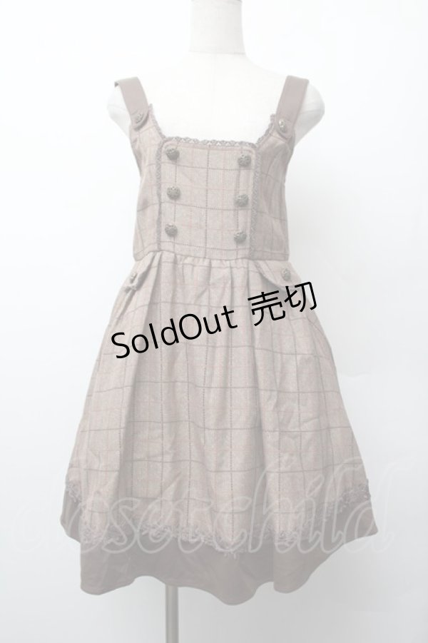 画像1: axes femme / ラメチェックチュニック  ブラウン S-26-01-17-049-AX-TO-HR-ZS (1)