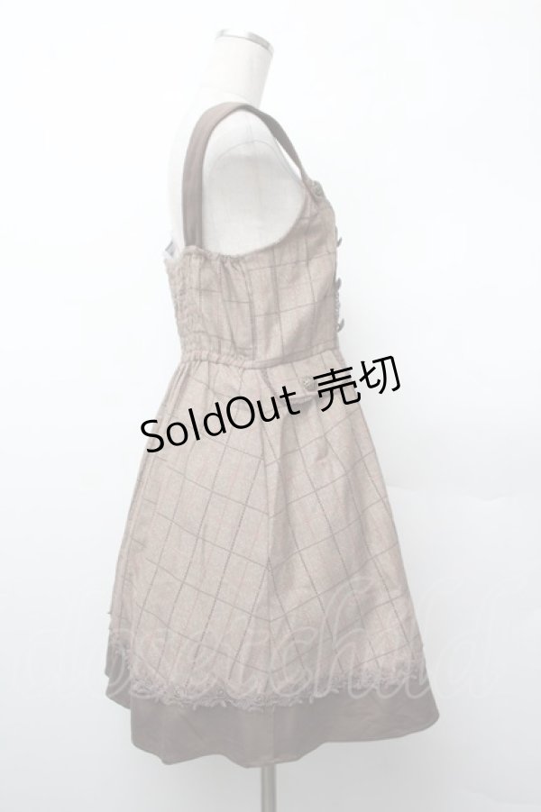 画像2: axes femme / ラメチェックチュニック  ブラウン S-26-01-17-049-AX-TO-HR-ZS (2)