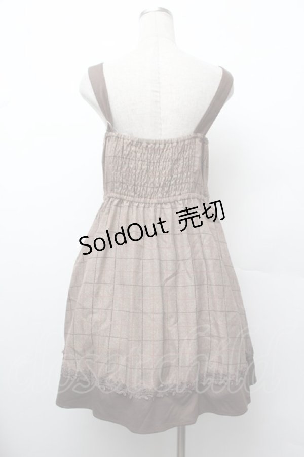 画像3: axes femme / ラメチェックチュニック  ブラウン S-26-01-17-049-AX-TO-HR-ZS (3)