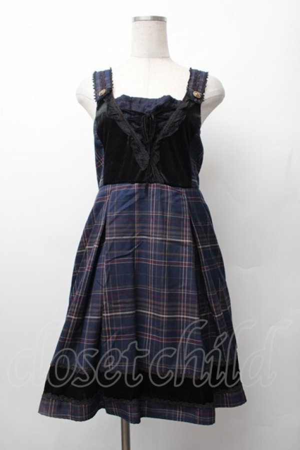 画像1: axes femme / ワンピース  紺 S-26-01-17-050-AX-TO-AS-ZS (1)