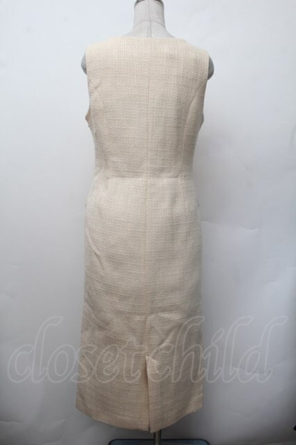 画像2: an another angelus / ゴールド釦ツイードジャンパースカート  キナリ S-26-01-17-057-CA-OP-HR-ZS (2)