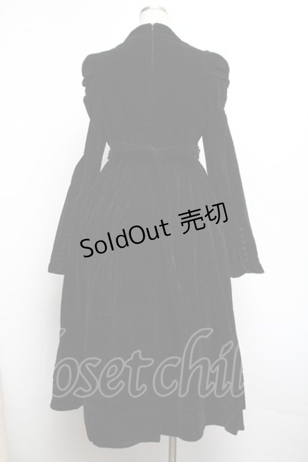 画像3: axes femme kawaii / クラシカルベロアワンピース  黒 S-26-01-17-058-AX-OP-AS-ZS (3)