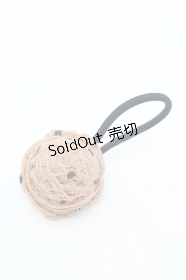 画像1: Q-pot. / ダブルチョコレートアイスヘアゴム  ブラウン S-26-01-17-008-QP-AC-AS-ZS (1)