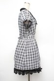 画像2: axes femme / 裾レースチェックワンピース  ブルー S-26-01-17-059-AX-PA-HR-ZS (2)
