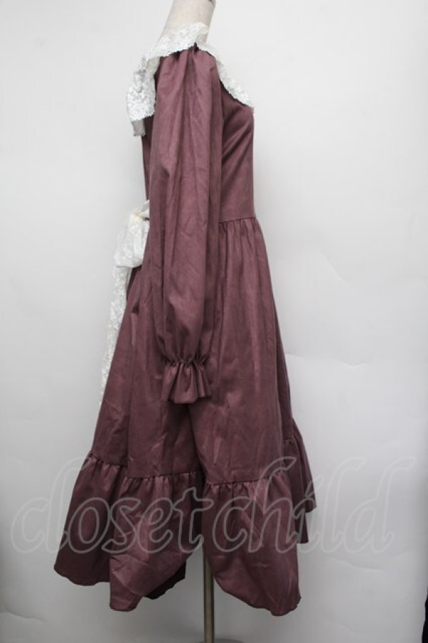 画像2: HirokoTokumine / キャサリンヌワンピース  ボルドー S-26-01-17-062-LO-OP-AS-ZS (2)