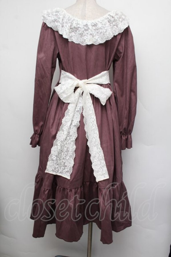 画像3: HirokoTokumine / キャサリンヌワンピース  ボルドー S-26-01-17-062-LO-OP-AS-ZS (3)