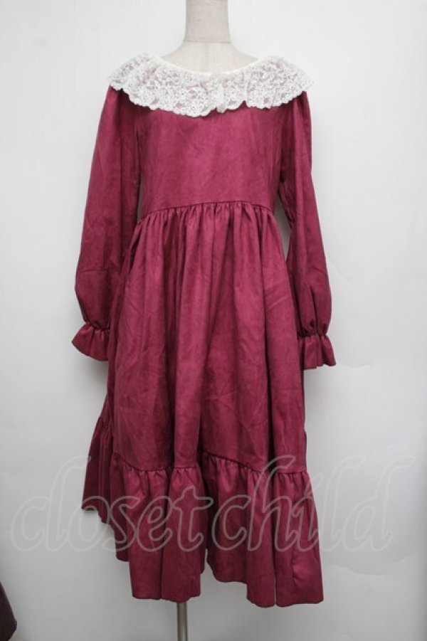 画像1: HirokoTokumine / キャサリンヌワンピース  ワイン S-26-01-17-063-LO-OP-AS-ZS (1)