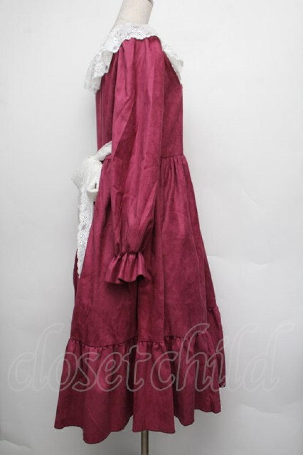 画像2: HirokoTokumine / キャサリンヌワンピース  ワイン S-26-01-17-063-LO-OP-AS-ZS (2)