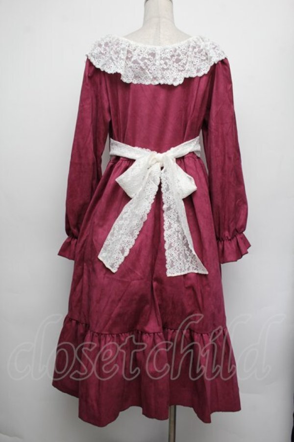 画像3: HirokoTokumine / キャサリンヌワンピース  ワイン S-26-01-17-063-LO-OP-AS-ZS (3)