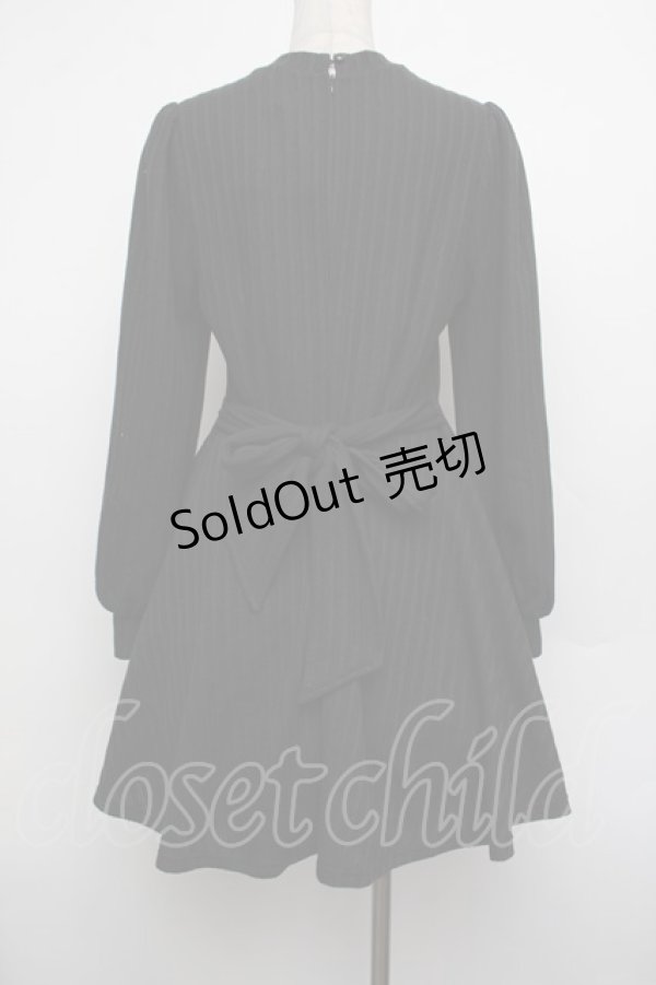 画像3: NieR Clothing / クロスニットワンピース  黒 S-26-01-17-065-PU-OP-HR-ZS (3)