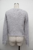 画像2: axes femme / ローズレースシャギーカーディガン  グレー S-26-01-17-015-AX-TO-HR-ZS (2)