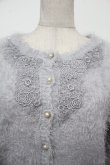 画像3: axes femme / ローズレースシャギーカーディガン  グレー S-26-01-17-015-AX-TO-HR-ZS (3)