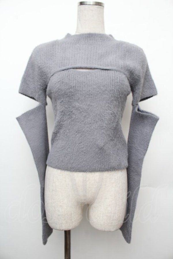 画像1: LOLITA / アームカバー付シャギートップス  グレー S-26-01-17-019-LO-BL-HR-ZS (1)