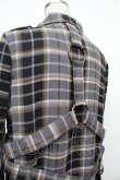 画像5: ALICE and the PIRATES / タータンチェック柄ハーネスベルト付きオーバーシャツ  グレー S-26-01-17-021-PA-BL-AS-ZS (5)