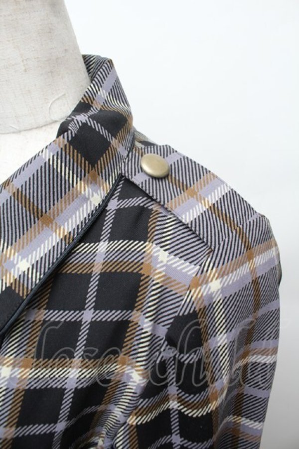 画像6: ALICE and the PIRATES / タータンチェック柄ハーネスベルト付きオーバーシャツ  グレー S-26-01-17-021-PA-BL-AS-ZS (6)