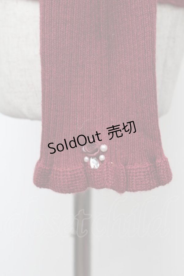 画像3: axes femme / バラボトルネックニットプルオーバー  ワイン S-26-01-17-026-AX-TO-HR-ZS (3)