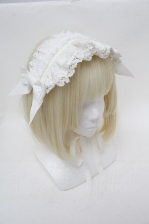 画像: BABY,THE STARS SHINE BRIGHT / Creamy Ribbonヘッドドレス  白 S-26-01-17-004-BA-AC-AS-ZS