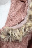 画像3: axes femme / ファー付フードロングカーデ  ピンク S-26-01-17-029-AX-CO-AS-ZS (3)