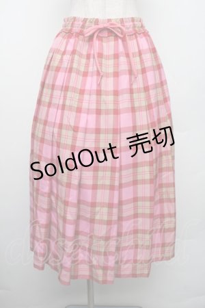 画像: MILK / チェックスカート  ピンク S-26-01-18-040-ML-SK-AS-ZS