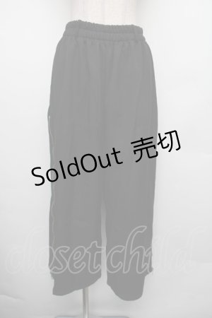 画像: NieR Clothing / 裏起毛サイドZIPパンツ  黒 S-26-01-18-044-PU-PA-AS-ZS