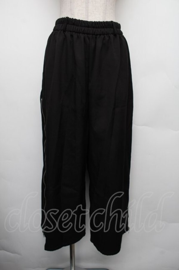 画像1: NieR Clothing / 裏起毛サイドZIPパンツ  黒 S-26-01-18-044-PU-PA-AS-ZS (1)