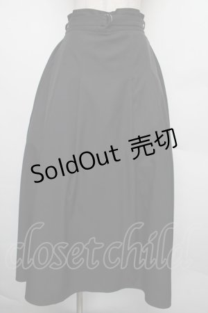 画像: axes femme / ベルト付サイドタックスカート F 黒 S-26-01-18-048-AX-SK-TE-ZS