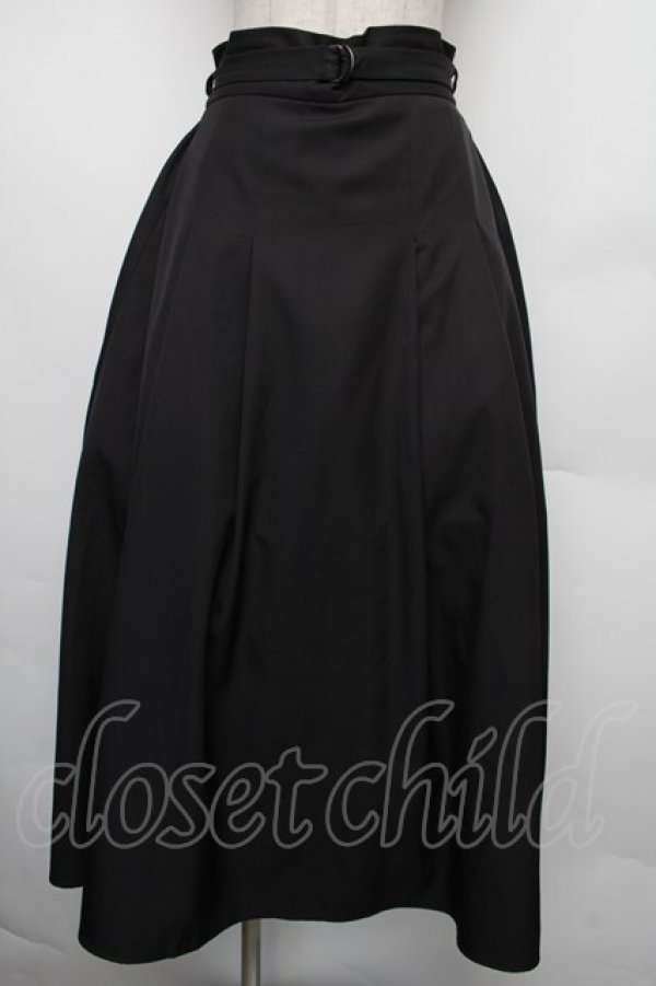 画像1: axes femme / ベルト付サイドタックスカート F 黒 S-26-01-18-048-AX-SK-TE-ZS (1)