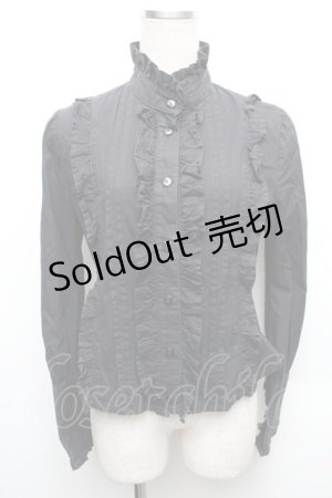 画像: ALICE and the PIRATES / プリンスコンラッドブラウス  黒 S-26-01-18-054-PA-BL-AS-ZS