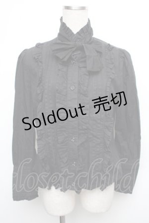 画像: ALICE and the PIRATES / プリンスコンラッドブラウス  黒 S-26-01-18-056-PA-BL-AS-ZS