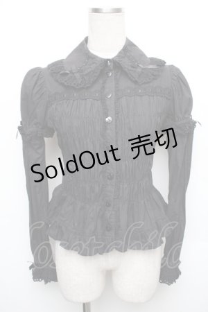 画像: Angelic Pretty / デコレーションフリルブラウス  黒 S-26-01-18-057-AP-BL-AS-ZS