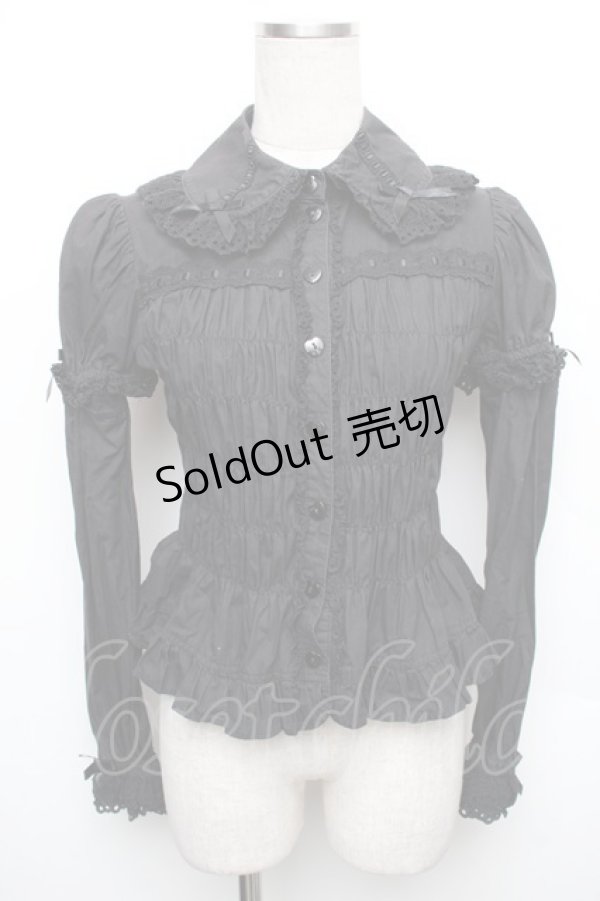 画像1: Angelic Pretty / デコレーションフリルブラウス  黒 S-26-01-18-057-AP-BL-AS-ZS (1)