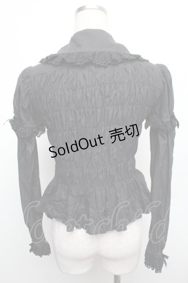 画像2: Angelic Pretty / デコレーションフリルブラウス  黒 S-26-01-18-057-AP-BL-AS-ZS (2)