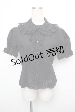 画像: BABY,THE STARS SHINE BRIGHT / シャーリングブラウス  黒 S-26-01-18-058-BA-BL-AS-ZS