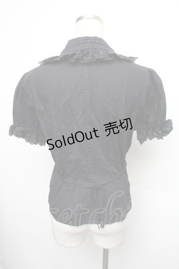 画像2: BABY,THE STARS SHINE BRIGHT / シャーリングブラウス  黒 S-26-01-18-058-BA-BL-AS-ZS (2)