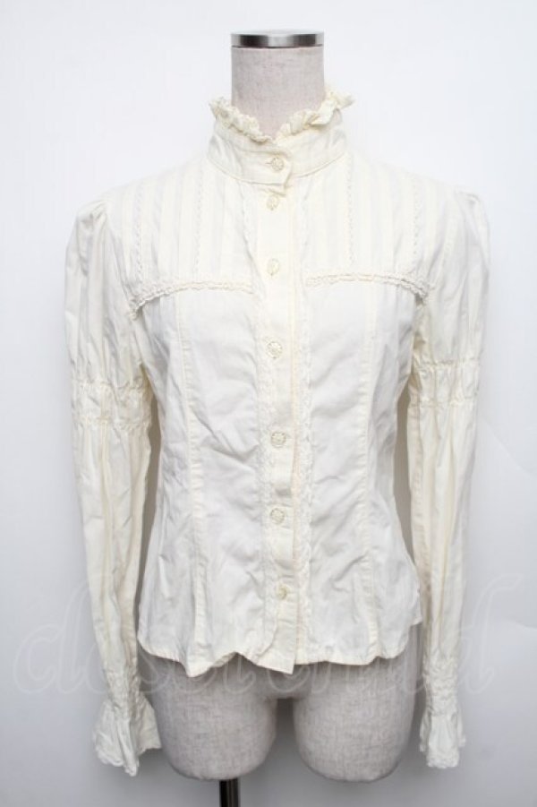 画像1: BABY,THE STARS SHINE BRIGHT / スタンドカラーブラウス  オフ S-26-01-18-059-BA-BL-AS-ZS (1)