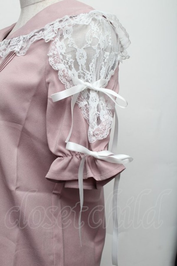 画像3: MA*RS / ショルダーレース半袖ブラウス  ピンク S-26-01-18-009-EL-BL-HR-ZS (3)