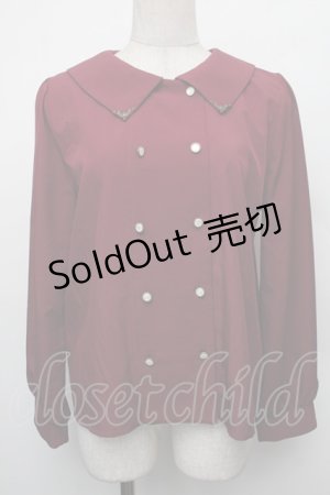 画像: axes femme / 袖レースアップジャケット M ワイン S-26-01-18-017-AX-JA-TE-ZS