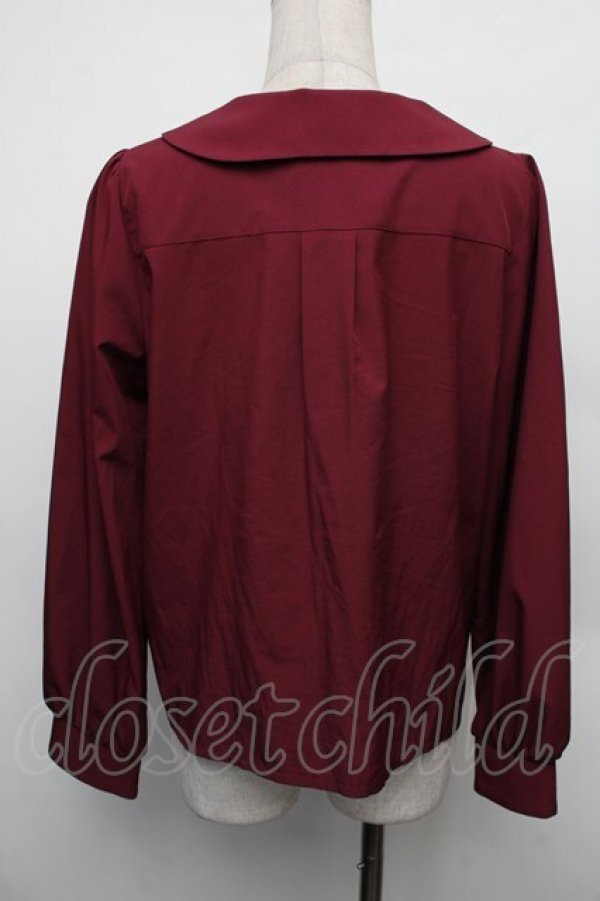 画像2: axes femme / 袖レースアップジャケット M ワイン S-26-01-18-017-AX-JA-TE-ZS (2)