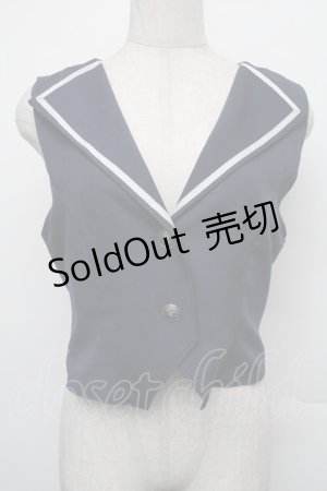 画像: axes femme / クラシックショートベスト F ネイビー S-26-01-18-018-AX-TO-TE-ZS